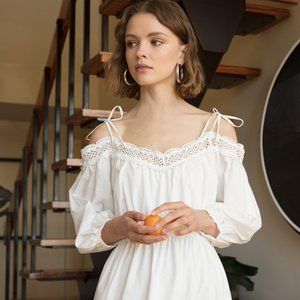 Pixie Market Crochet Off-Shoulder Dress